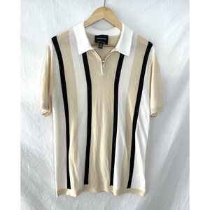 Industry Republic Clothing Shirt Mens Small S Quarter Zip Striped Knit Polo